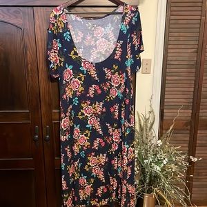 Torrid navy floral dress